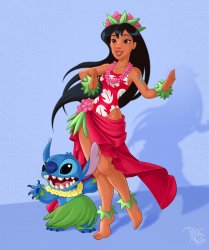 Lilo and Stitch Disney Princess Style Meme Template