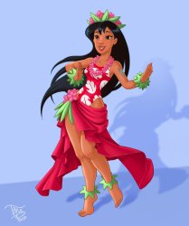 Lilo Pelekai in Disney Princess Style Meme Template