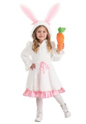 Girl's Fuzzy White Rabbit Costume for Toddlers | Bunny Costumes Meme Template