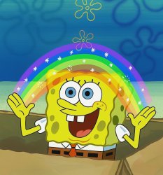 Spongebob's Imagination Rainbow - expanded Meme Template