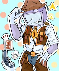 Cowboy tenna (colored) Meme Template