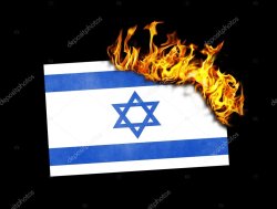 Burning israeli flag Meme Template