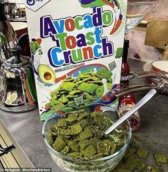 Avcado toast cereal Meme Template