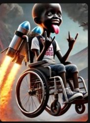 african wheelchair rocket Meme Template