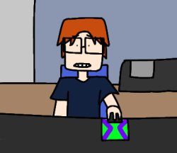 MC shocked while looking at the computer Meme Template