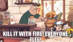 Kill it with fire Meme Template