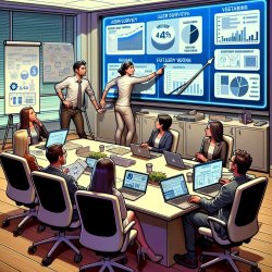 High tech meeting and dashboards Meme Template