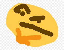 drawn thinking emoji Meme Template