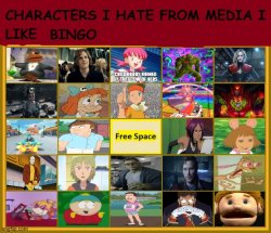 characters i hate from media i like hellingo Meme Template