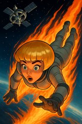 blonde girl falling from space Meme Template