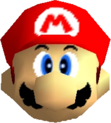 SM64 Mario head Meme Template