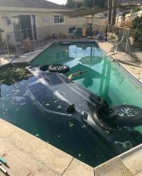 Car in Pool Meme Template