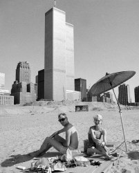 Twin Towers Beach Meme Template