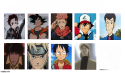 anime boys Meme Template