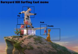 Barnyard Hill Surfing Cast meme Meme Template