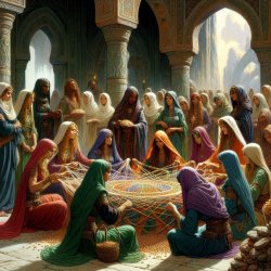FEMALE SEERS weaving magical veils and “COMFORTING” the people F Meme Template