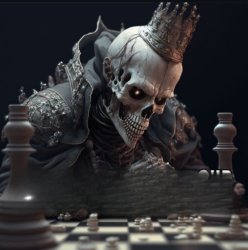 Skeleton Chess King Meme Template