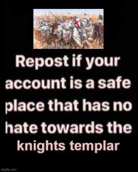 no hate to templars Meme Template