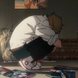 Denji sad Meme Template