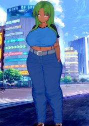 Green hair girl Meme Template