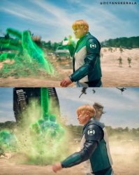 Green lantern finger Meme Template
