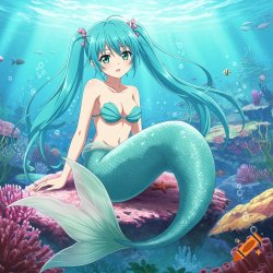miku mermaid Meme Template