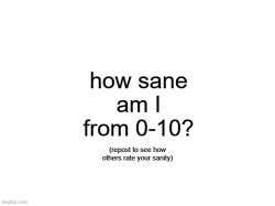 how sane am I? Meme Template