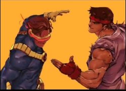 Cyclops and Ryu Meme Template