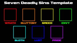 7 deadly sins template Meme Template