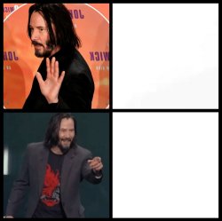 Keanu Reeves No Yes Meme Template