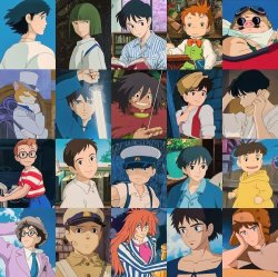 ghibli boys Meme Template