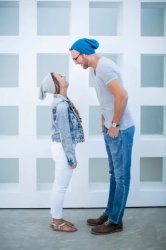 tall guy short woman Meme Template