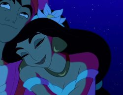 Princess Jasmine Wearing a Flower Meme Template