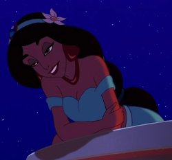 Princess Jasmine Wearing Flower on her Hair Meme Template