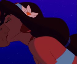 Princess Jasmine Wearing a Flower Meme Template