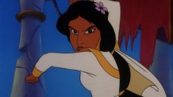 Jasmine punches a thief in the face. Meme Template