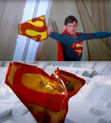 Superman Shrinkwrap Meme Template