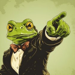pointing frog Meme Template