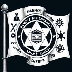 Remover of degeneracy from anime sheriff movement flag Meme Template