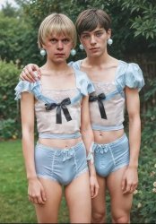 blonde sissy Armands Lusis with friend Meme Template