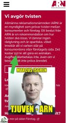 Allmänna reklamationsnämnden är tjuvar -Marcus Isgren bedragare Meme Template