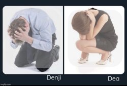 Denji and Dea shared announcement template Meme Template