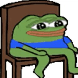 Happy Pepe sitting Meme Template