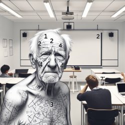 a man in a class room where you  only can se his face and he is Meme Template