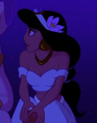 Princess Jasmine Wearing Flower on her Hair Meme Template