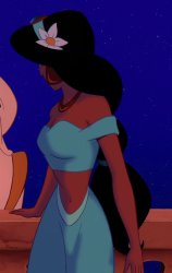 Princess Jasmine Wearing Flower Meme Template