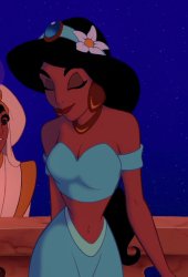 Princess Jasmine Wearing Flower on her Hair Meme Template