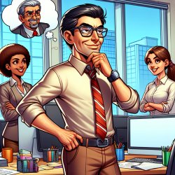 boss not in office, one worker think he has the power Meme Template