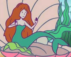 mermaid sitting Meme Template