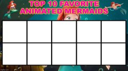 top 10 favorite animated mermaids Meme Template